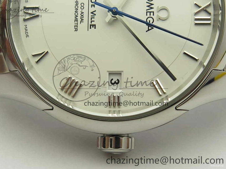 0315 De Ville Hour Vision 41mm SS VSF 1:1 Best Edition White Dial on SS Bracelet A8500 Super Clone Casual 7946